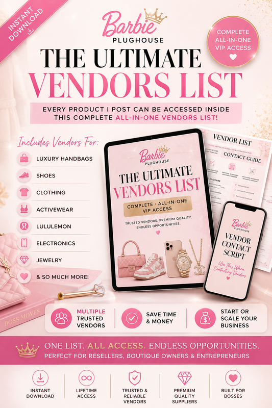 Barbie PlugHouse Ultimate Vendors List